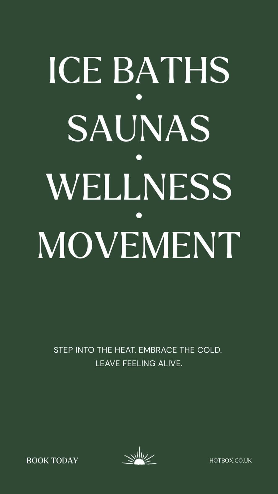 HOTBOX Social ice baths, saunas, wellness and movement brand artwork